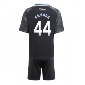 Aston Villa Boubacar Kamara #44 Borta Kläder Barn 2025-26 Kortärmad (+ Korta byxor)